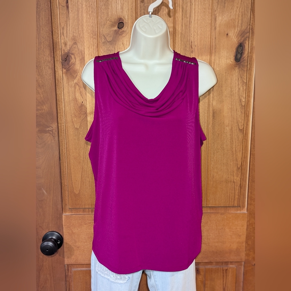 Nine West Fuchsia Sleeveless‎ Tank Top